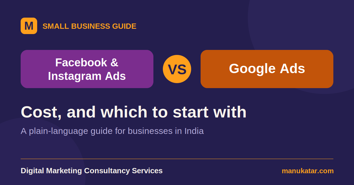 Facebook Ads vs Google Ads for Small Business in India