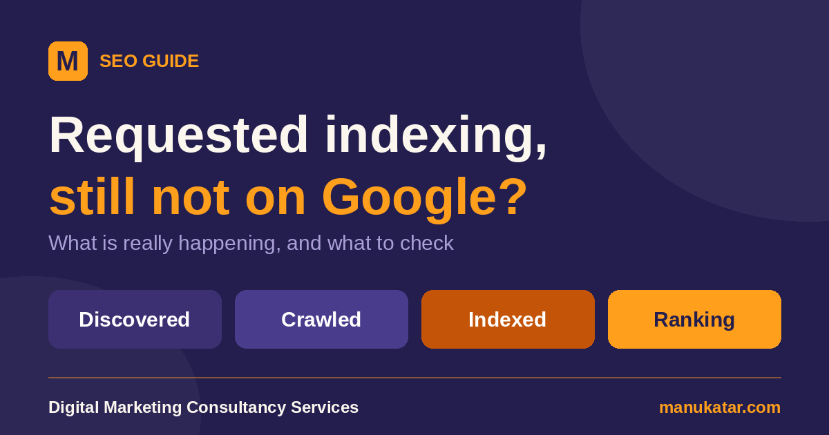 Website Not Showing on Google After Requesting Indexing?